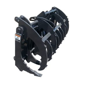HD Root Grapple Rake Attachment Fits John Deere Hook and Pin Connection -  Twin 3,000 PSI Cylinders - Carry Rocks, Logs, Brush, Debris